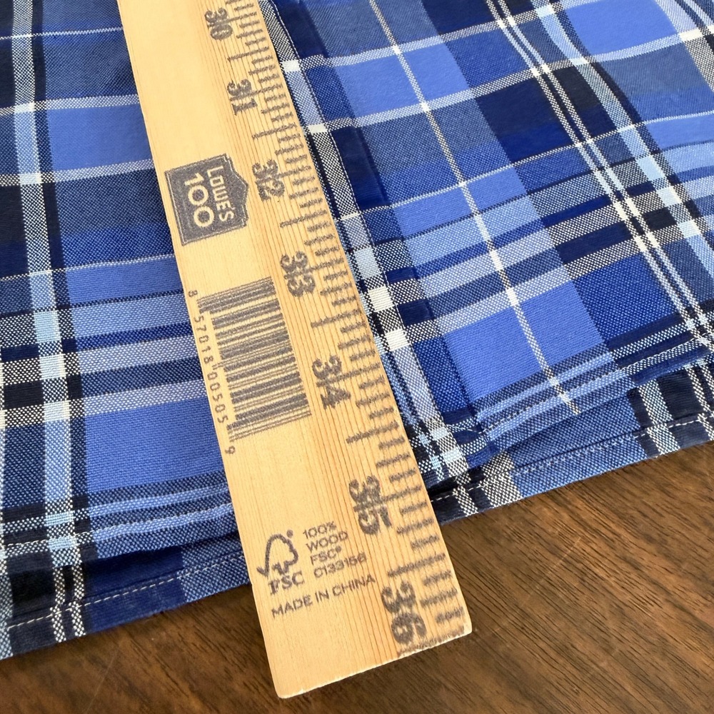 Polo Ralph Lauren Button Down Mens 2XLT Pre-Owned Shirt Blue Plaid SS Flesh Pony - Picture 9 of 11